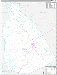 Green County Wall Map Premium Style 2026