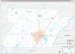 Greene County Wall Map Premium Style 2026