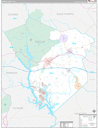 Greene County Wall Map Premium Style 2026