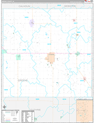 Greene County Wall Map Premium Style 2026