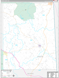 Greene County Wall Map Premium Style 2026