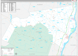 Greene County, NY Wall Map Premium Style 2024