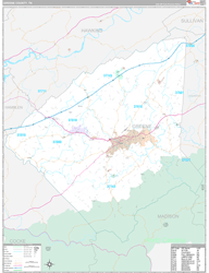 Greene County, TN Wall Map Premium Style 2024