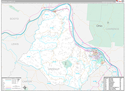 Greenup County Wall Map Premium Style 2026