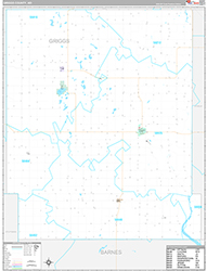 Griggs County Wall Map Premium Style 2026