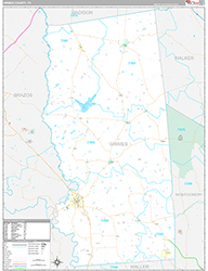 Grimes County Wall Map Premium Style 2026