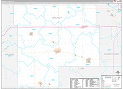 Grundy County Wall Map Premium Style 2026