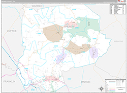 Grundy County Wall Map Premium Style 2026