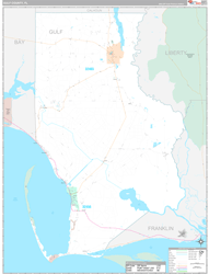 Gulf County, FL Wall Map Premium Style 2023