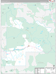 Gunnison County Wall Map Premium Style 2026