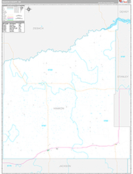 Haakon County Wall Map Premium Style 2026