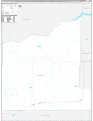Haakon County, SD Wall Map Premium Style 2024