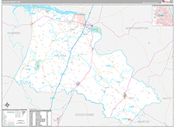 Halifax County, NC Wall Map Premium Style 2026