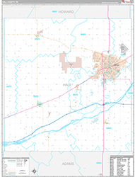 Hall County Wall Map Premium Style 2026