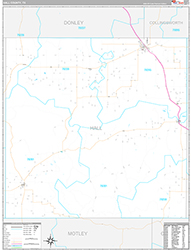 Hall County Wall Map Premium Style 2026