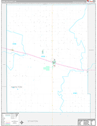 Hamilton County Wall Map Premium Style 2026