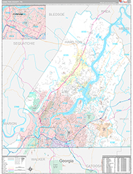 Hamilton County Wall Map Premium Style 2026