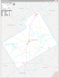 Hamilton County Wall Map Premium Style 2026
