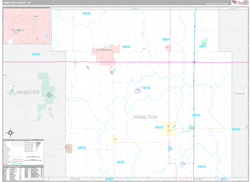 Hamilton County, IA Wall Map Premium Style 2024