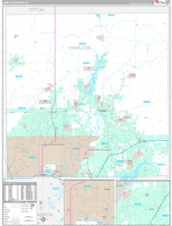 Hamilton County, IN Wall Map Premium Style 2024