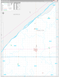 Hamilton County, NE Wall Map Premium Style 2023