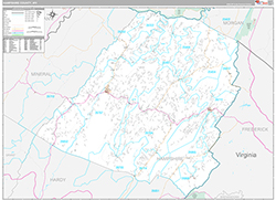 Hampshire County Wall Map Premium Style 2026