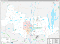 Hampshire County, MA Wall Map Premium Style 2024