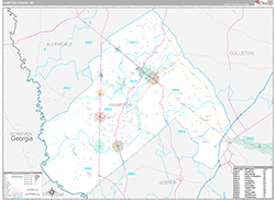 Hampton County, SC Wall Map Premium Style 2026