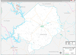 Hancock County Wall Map Premium Style 2026