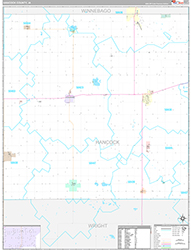 Hancock County Wall Map Premium Style 2026
