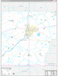 Hancock County Wall Map Premium Style 2026