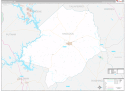 Hancock County, GA Wall Map Premium Style 2024