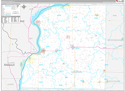 Hancock County, IL Wall Map Premium Style 2026