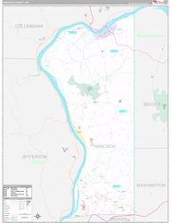 Hancock County, WV Wall Map Premium Style 2024
