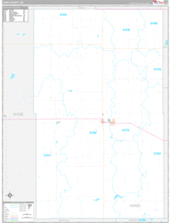 Hand County, SD Wall Map Premium Style 2024