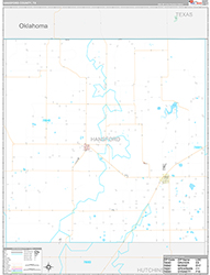 Hansford County Wall Map Premium Style 2026