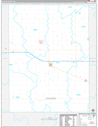 Hanson County Wall Map Premium Style 2026