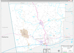 Haralson County Wall Map Premium Style 2026