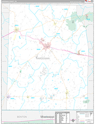 Hardeman County Wall Map Premium Style 2026