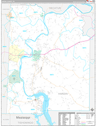 Hardin County Wall Map Premium Style 2026