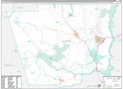 Hardin County Wall Map Premium Style 2026