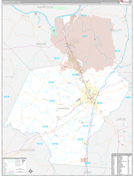 Hardin County, KY Wall Map Premium Style 2024