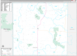 Harding County Wall Map Premium Style 2026