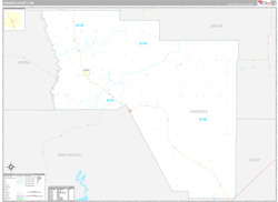 Harding County, NM Wall Map Premium Style 2024