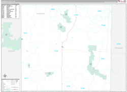 Harding County, SD Wall Map Premium Style 2024