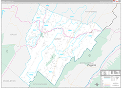 Hardy County Wall Map Premium Style 2026