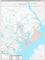 Harford County, MD Wall Map Premium Style 2026