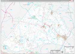 Harnett County, NC Wall Map Premium Style 2026