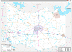Harrison County Wall Map Premium Style 2026