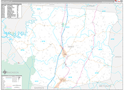Hart County Wall Map Premium Style 2026